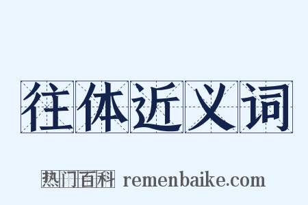 往体近义词是什么意思的图片
